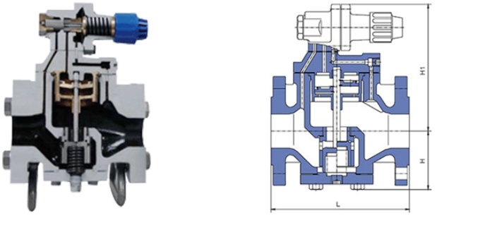 太阳成集团tyc122cc入口YG43H高灵敏度蒸汽减压阀结构图